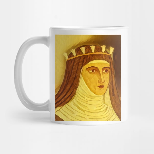 Hildegard of Bingen Golden Portrait | Hildegard of Bingen Artwork 8 by JustLit